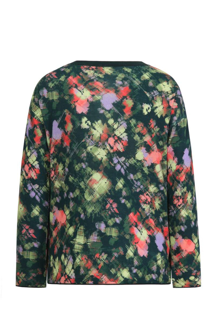 V-Neck Pullover, Camouflage Print in Forest 242736 by IVKO in 3234 / Forest