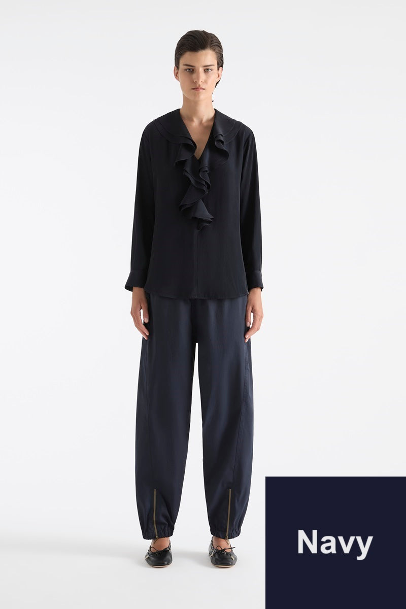 Wave Blouse in Navy F67 8414 by MELA PURDIE