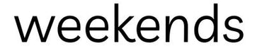 Weekends Logo Black on white Back ground