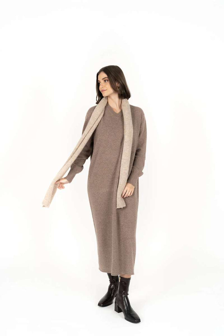 Whisper Dress HW25216 by Humidity Lifestyle in XS / Mocha