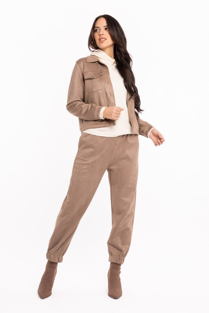 Woven L/S Blazer in Choco 26/5578T by M Made in Italy in XS / Choco
