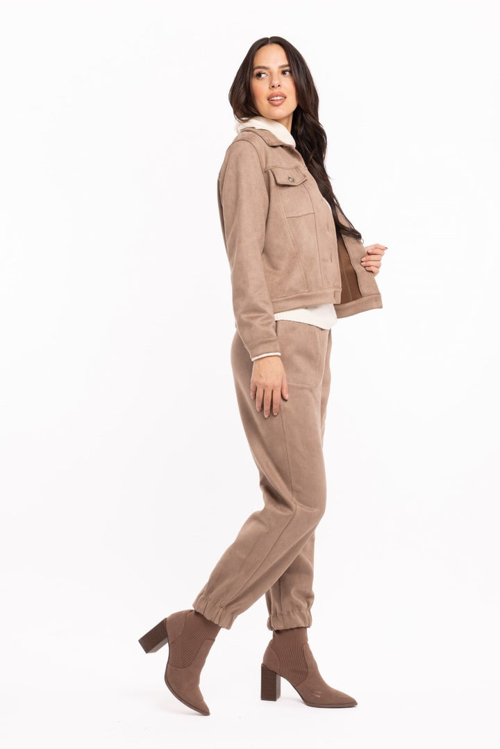 Woven L/S Blazer in Choco 26/5578T by M Made in Italy in XS / Choco
