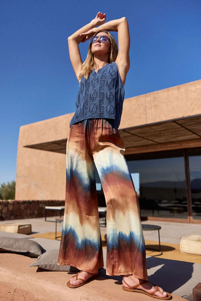 Woven Pants in Indigo FAMELW by Lauren Vidal Weekends