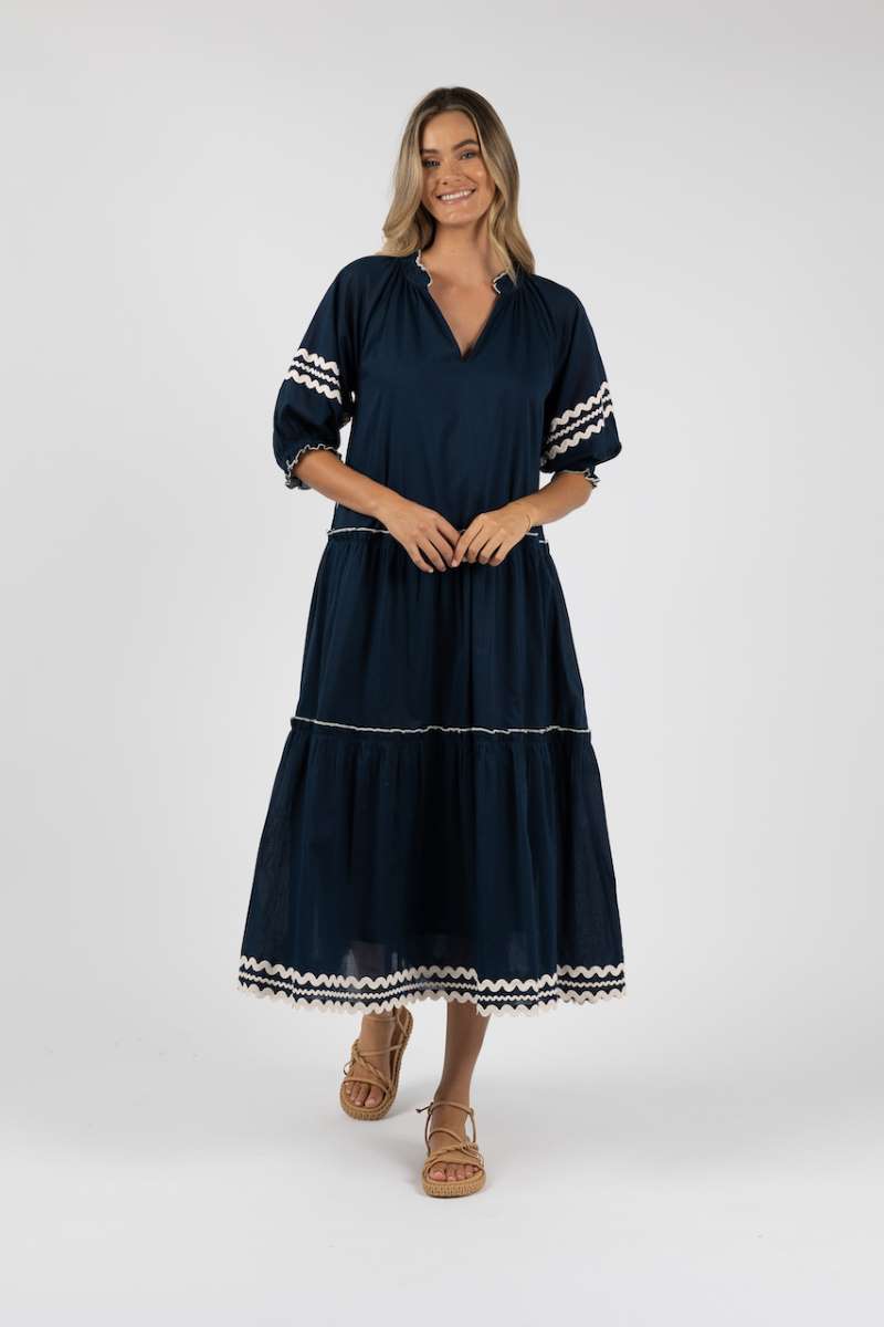 Ziggy Maxi Dress in Navy HS24321 by Humidity Lifestyle