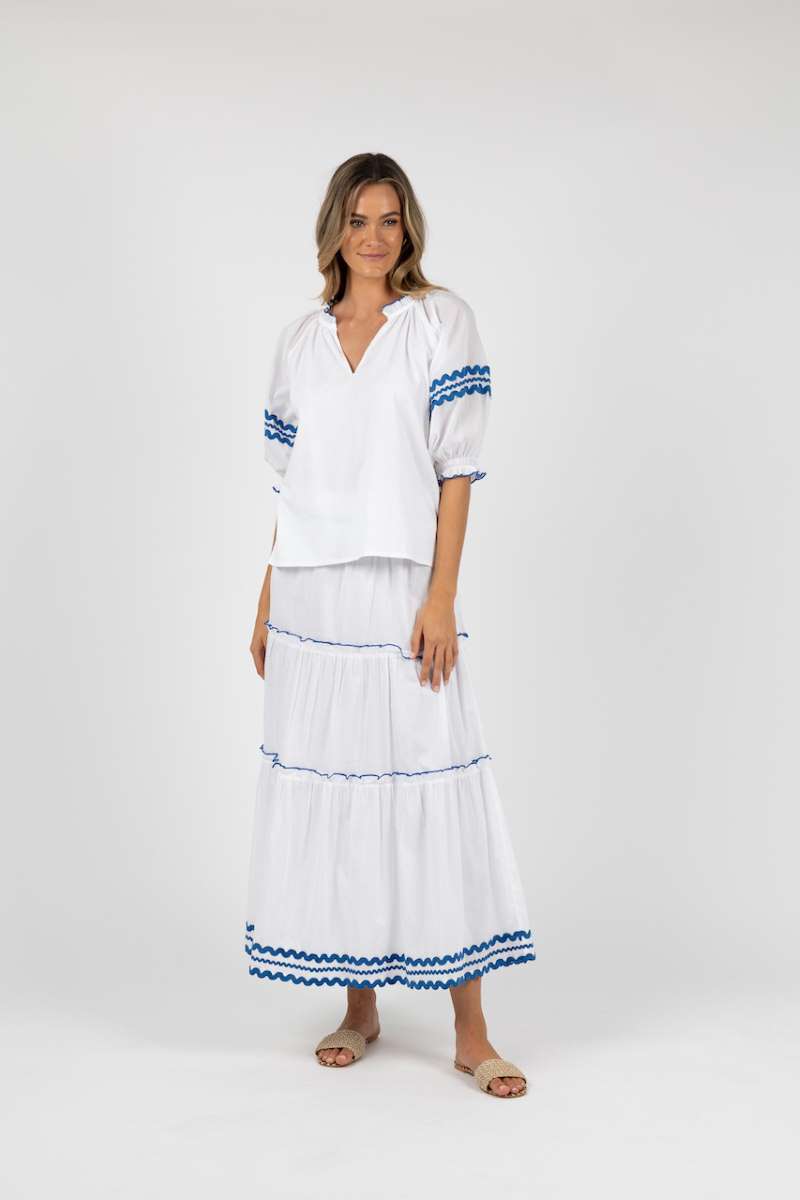 Ziggy Skirt in White HS24323 by Humidity Lifestyle