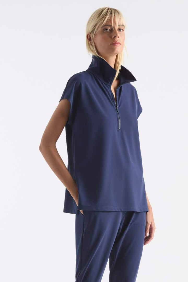 Zip Front Shell in Sapphire F007 8329 by Mela Purdie in 6-XXS / Sapphire