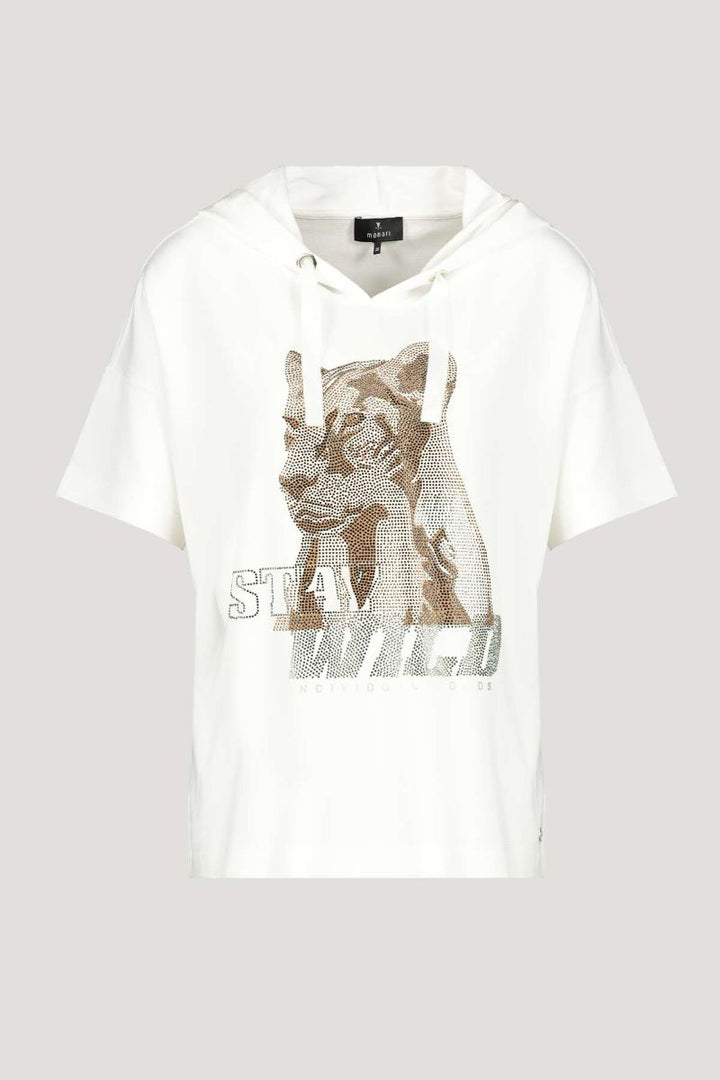 T-shirt Lion Stud in Off White 406412MNR by Monari in 44