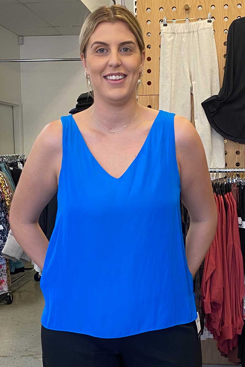 Audrey Tank - Ozone, Cognac F67 2703 by Mela Purdie