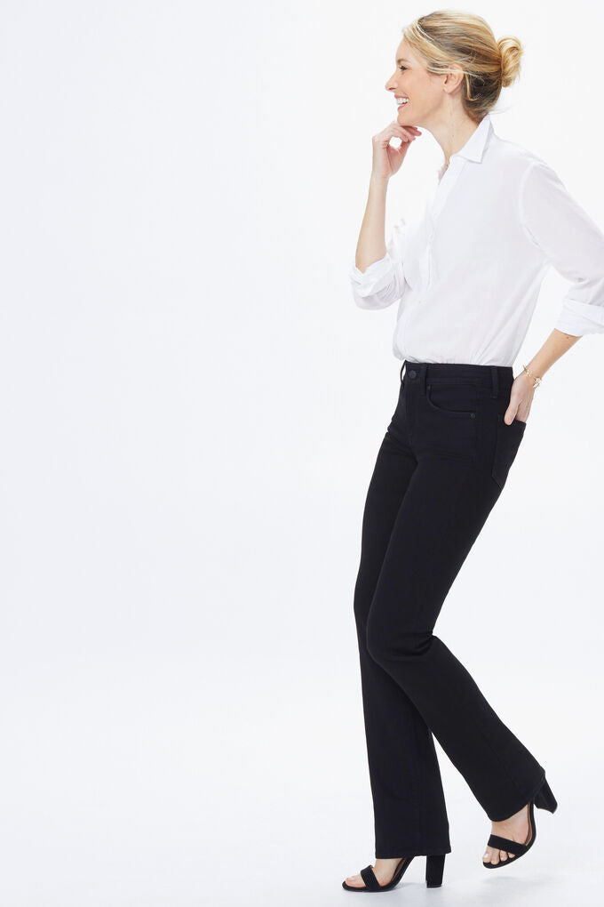 NYDJ Marilyn Straight Jean MNBBMS8517 - Black in Black / 0
