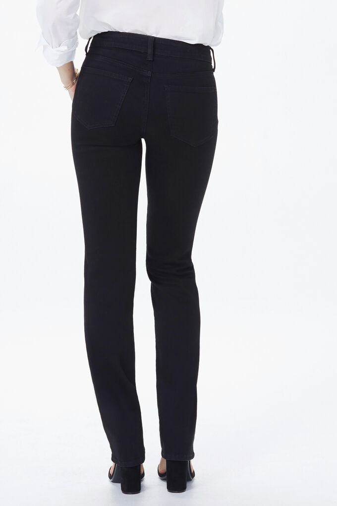 NYDJ Marilyn Straight Jean MNBBMS8517 - Black in Black / 0