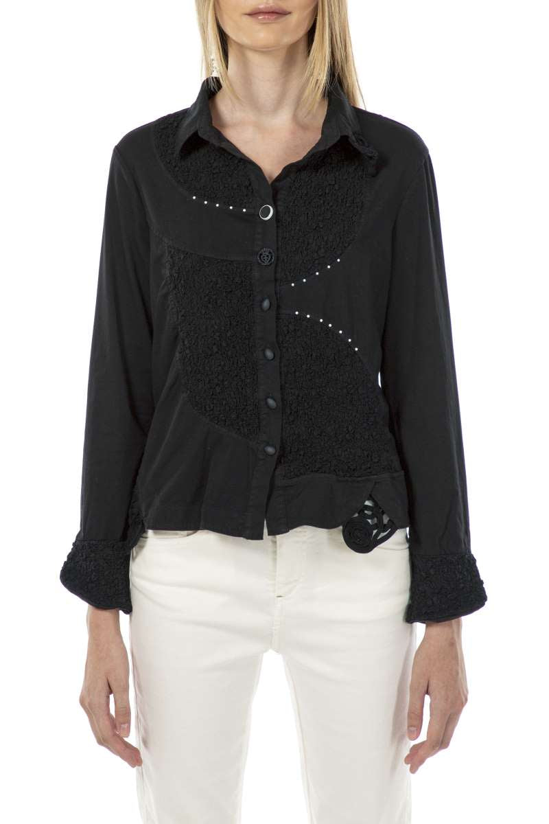 Blouse in Nero ELW221052304 by Elisa Cavaletti