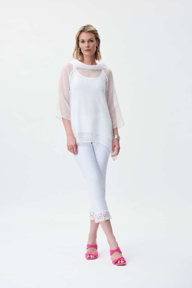 Crop Pant in White 231154 by Joseph Ribkoff