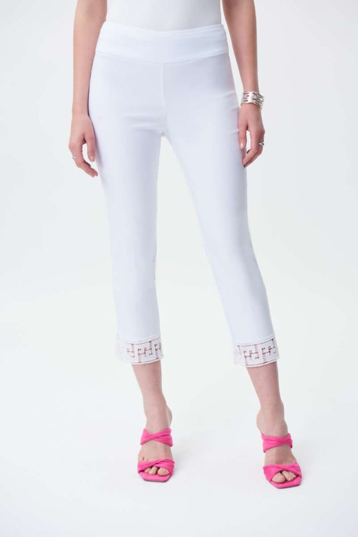 Crop Pant in White 231154 by Joseph Ribkoff in 2 / White