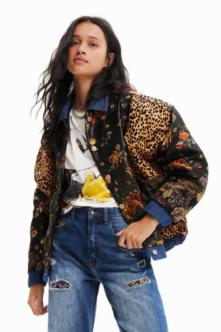 DESIGUAL Disney's Mickey Mouse Faux-Fur Jacket in Tan 22WWEWA4 by Desigual in L / Tan