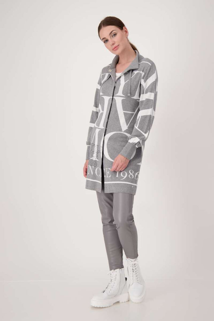 Veste en tricot avec motif en platine 806435MNR de Monari - OUTLET SALE in 34 / Motif Platine