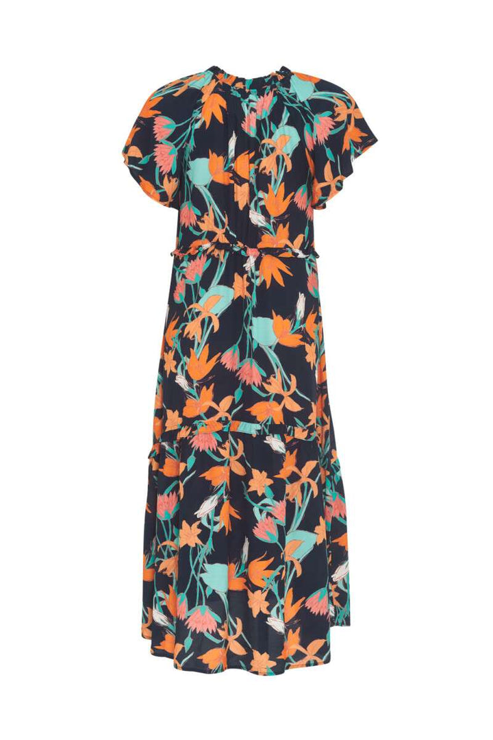 Lily Pily Midi Dress in Navy Multi MS907 by Madly Sweetly  - OUTLET SALE in 8 / Navy Multi