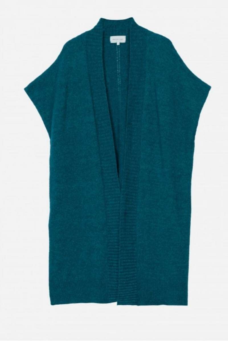 Long Cardigan Poncho Style Lolivier in Eclipse 43C-02966-PAN by Maison Anje