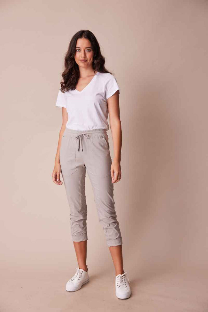 LTL Port 7/8 Pant in Stone NLA2743 by Lania The Label in 8 / Stone