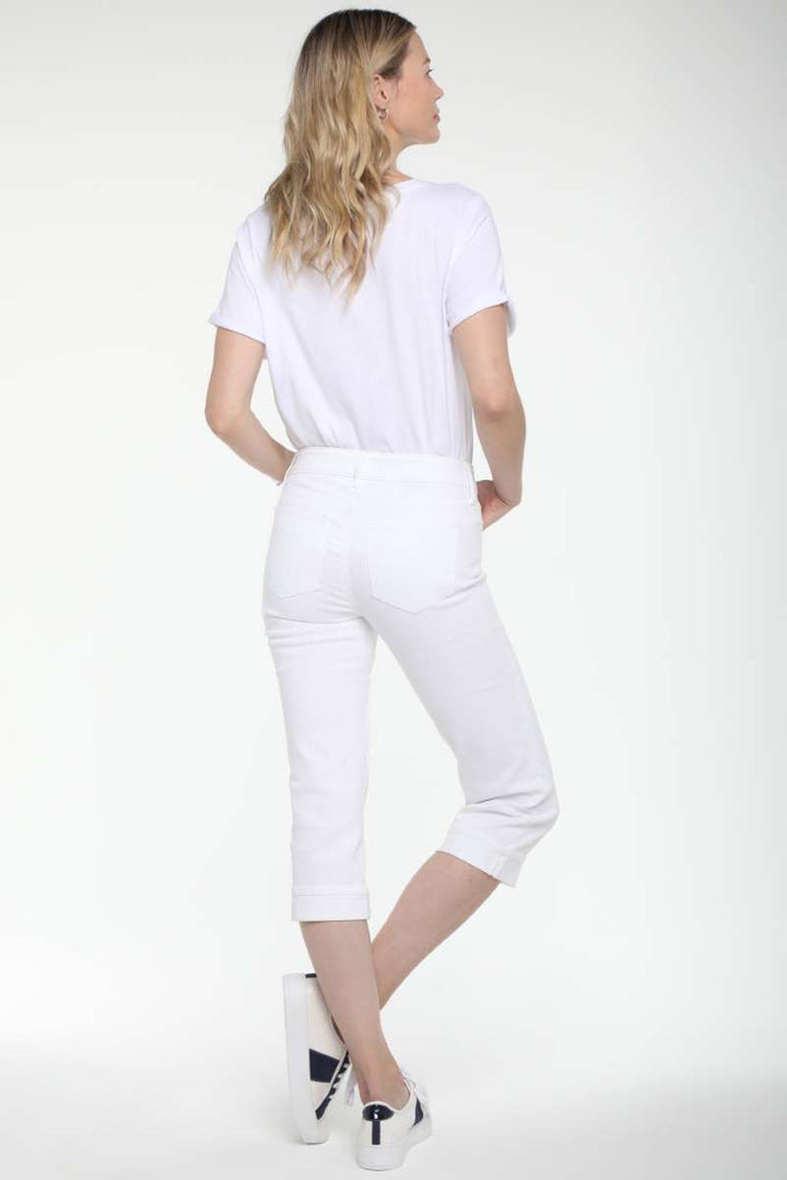 Marilyn Crop Cuff Ce in Optic White MCWDCR2389 by NYDJ - OUTLET SALE in 14 / Optic White