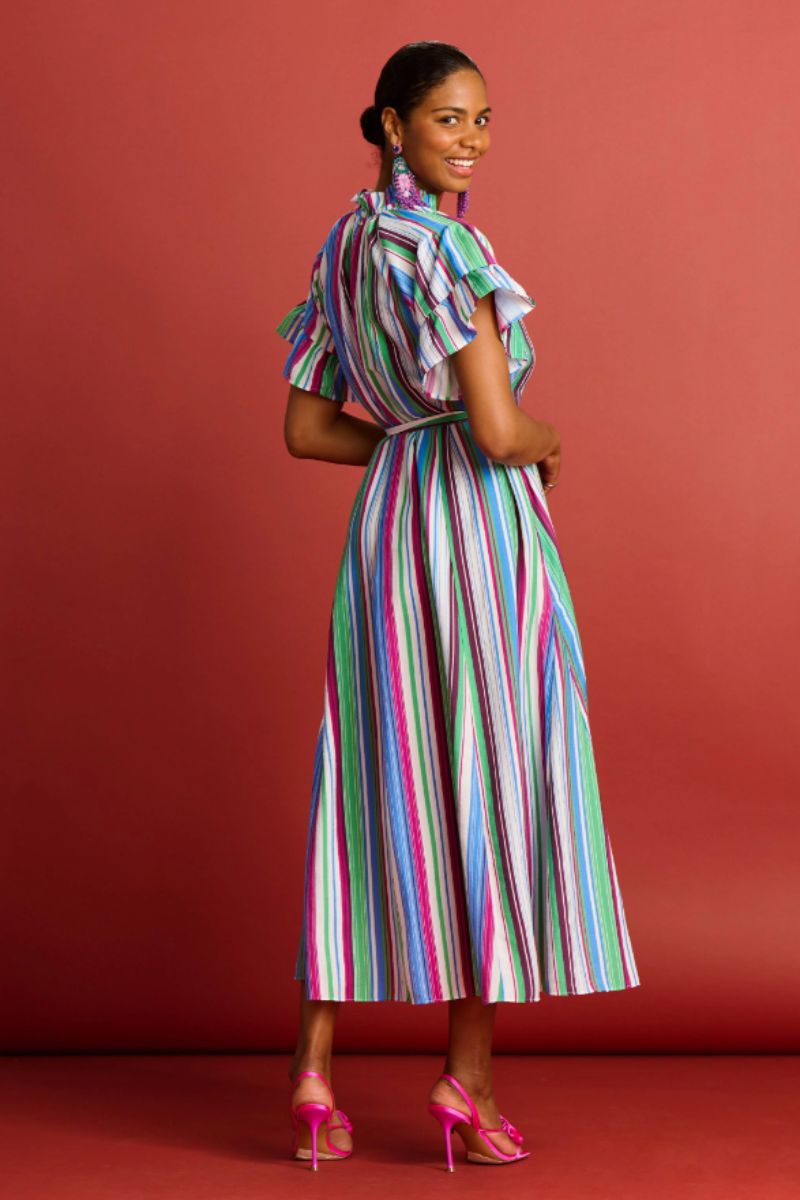 Striped Sicily Dress SP7813 by POM Amsterdam