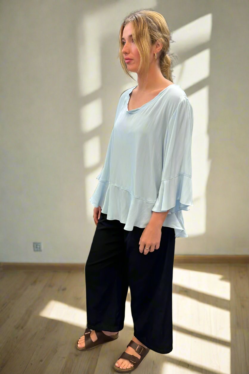 Frill Bell T in Bluewash F67 2903 by Mela Purdie