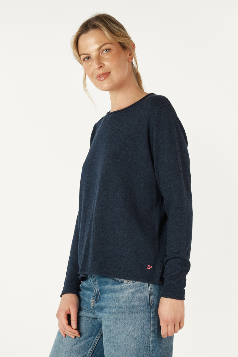 Essential Round Neck in denim ZP7150 by Zaket & Plover