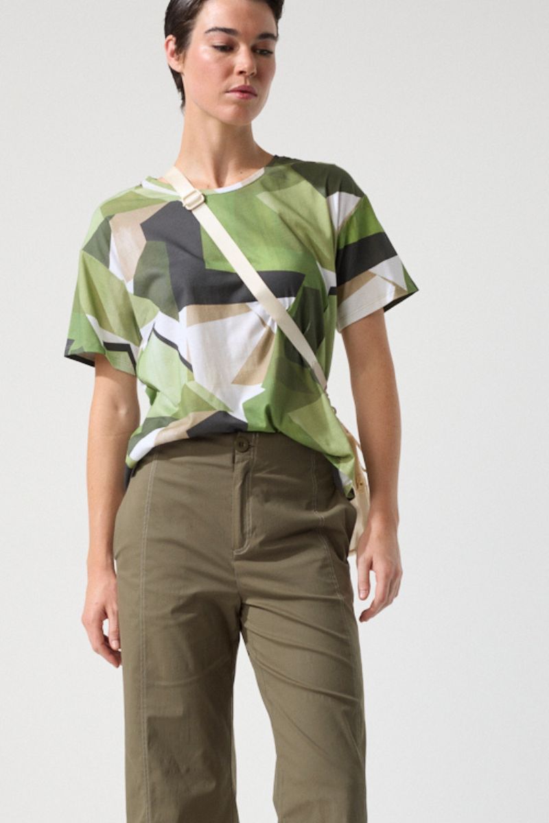 The Nature Scape Tee YTMP7504 in stone and black by Marco Polo