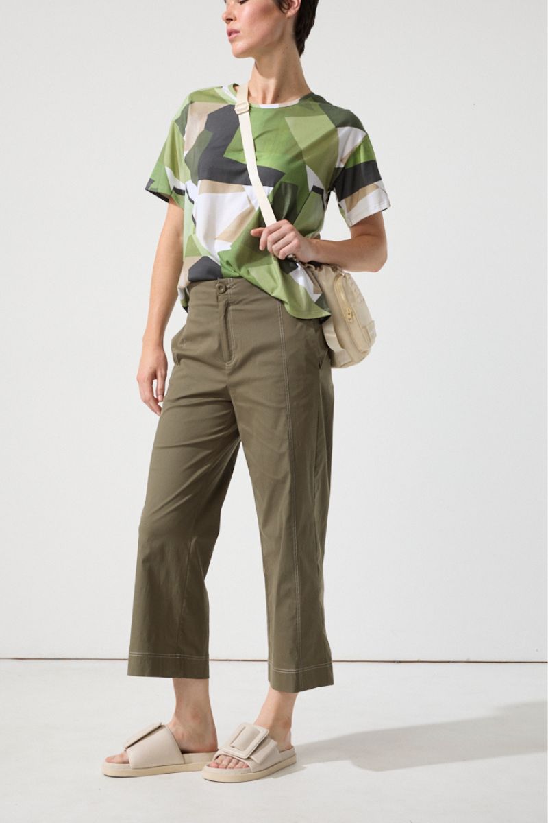 The Nature Scape Tee YTMP7504 in stone and black by Marco Polo