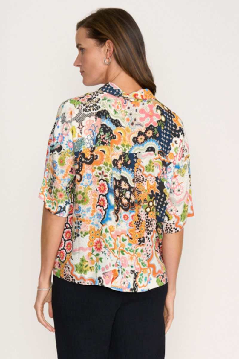 Foil Box of Tricks Top in Blossom Print FO8291