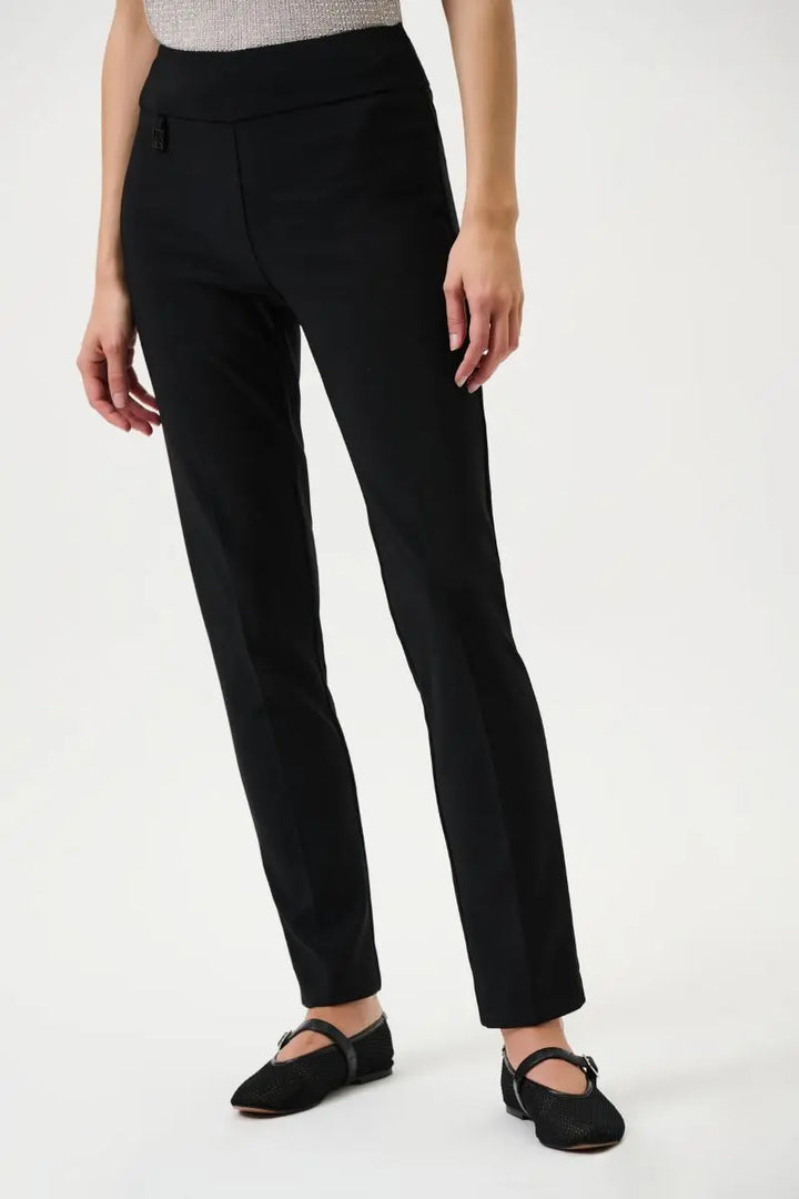 Woman wearing Joseph Ribkoff 144092 black tailored pant