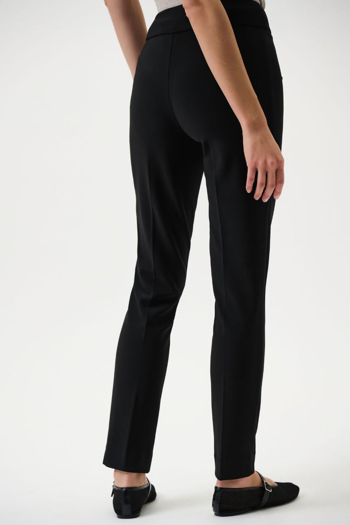 The Wonder Pant A Classic Tailored Slim Pant 144092 in Black, White, Navy, Moonstone & Vanilla by Joseph Ribkoff in Black / 4