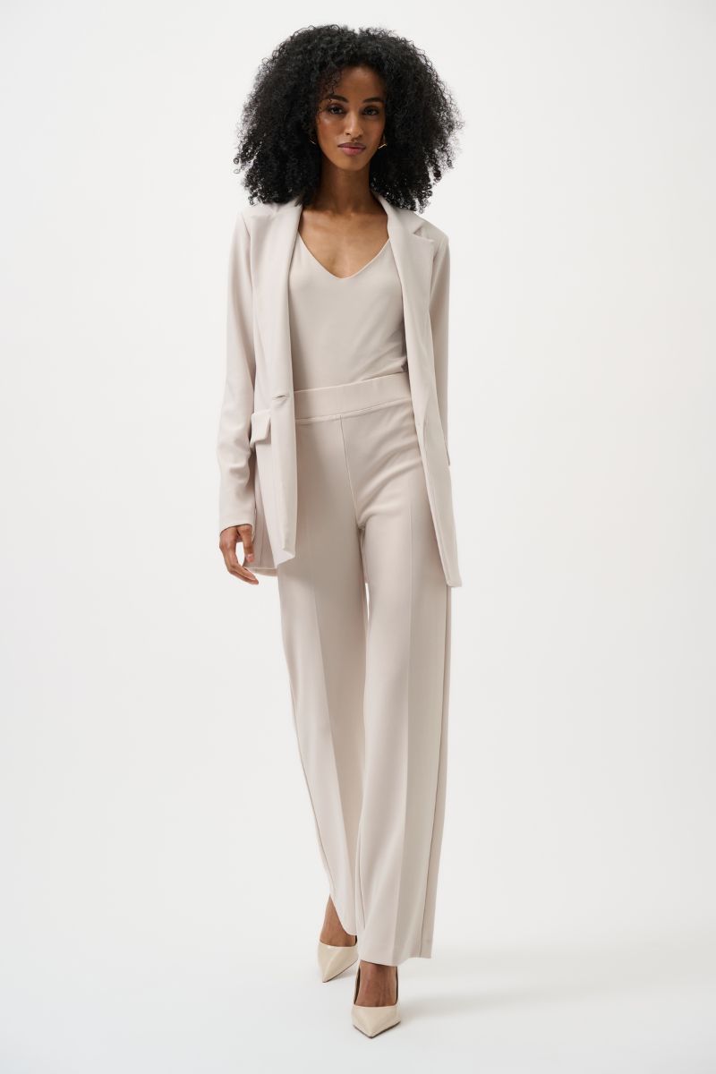 Women wearing moonstone 153088 wide leg pant Joseph Ribkoff styled outfit