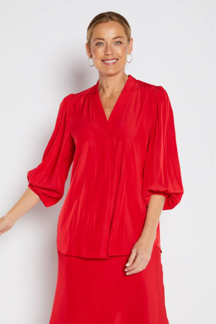 Maple billow tunic in Lustre by Philosophy Australia in 8 / Red