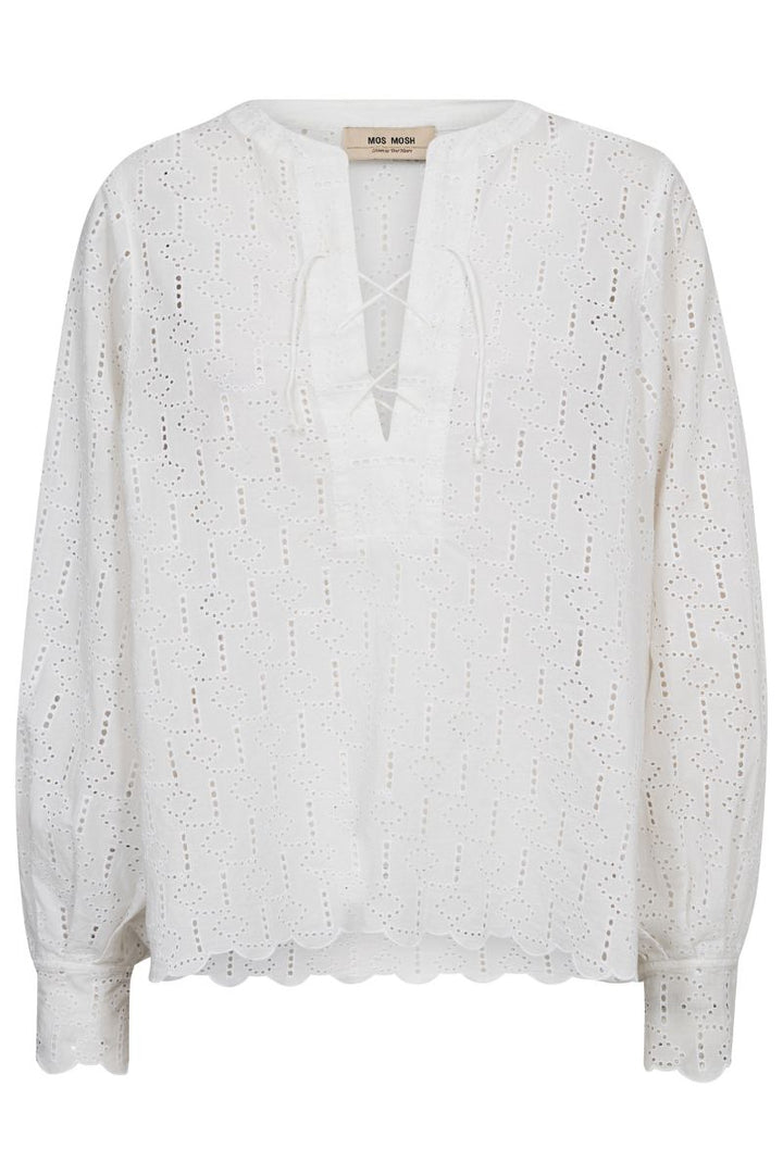 Yen Anglaise Tie Top in White by Mos Mosh in S / White