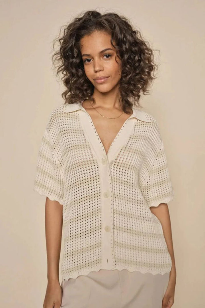 Une Knit Cardigan in Ecru by Mos Mosh in XS / Ecru