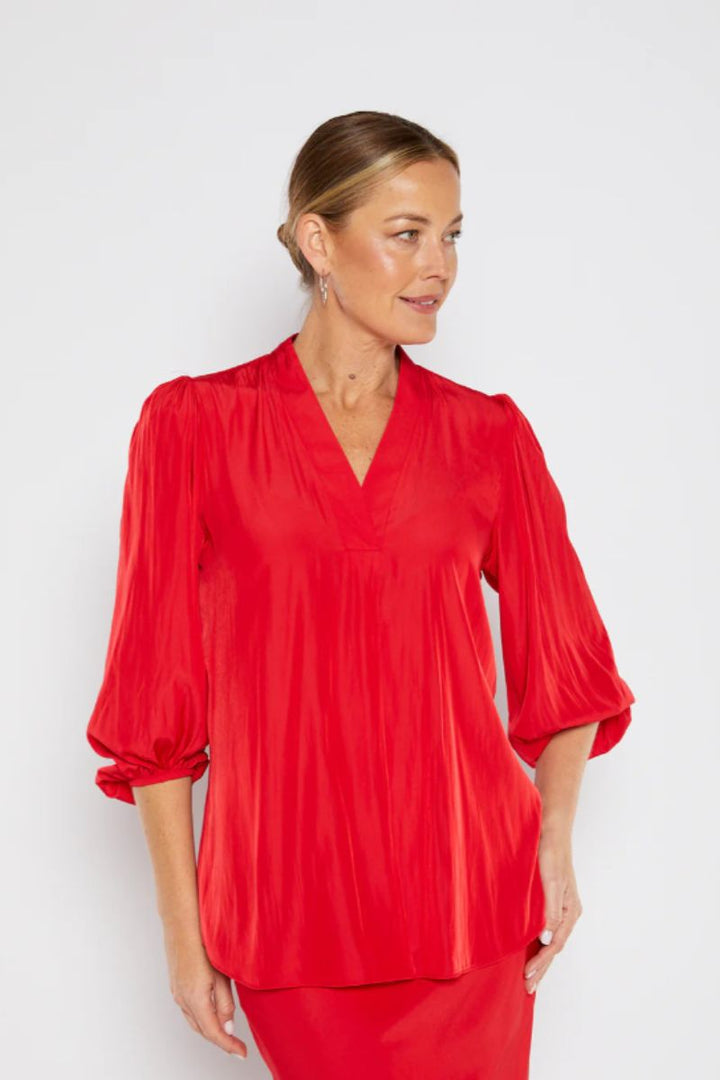Maple billow tunic in Lustre by Philosophy Australia in 8 / Red