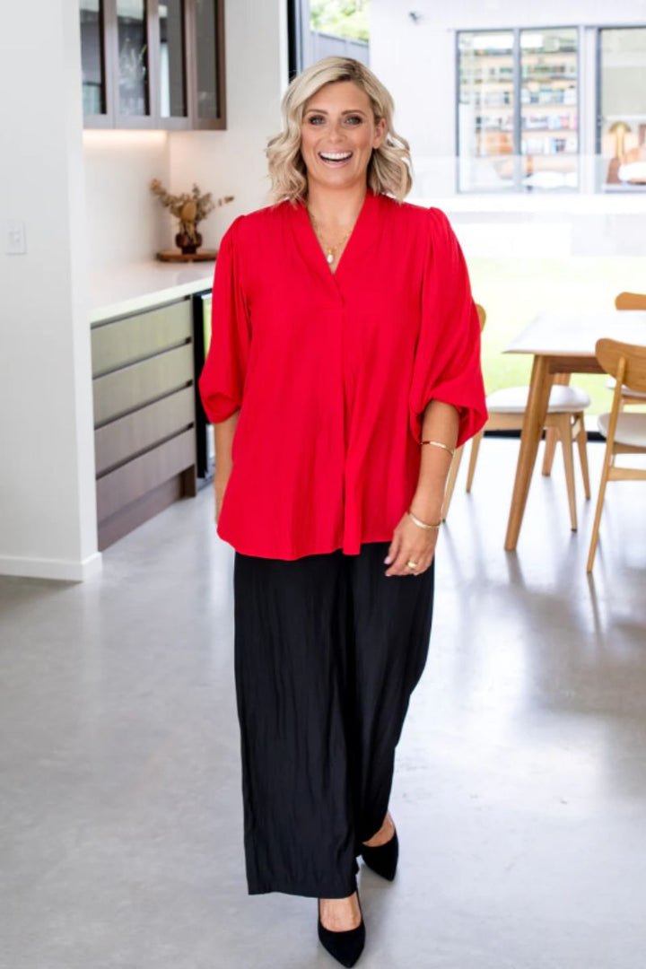 Maple billow tunic in Lustre by Philosophy Australia in 8 / Red