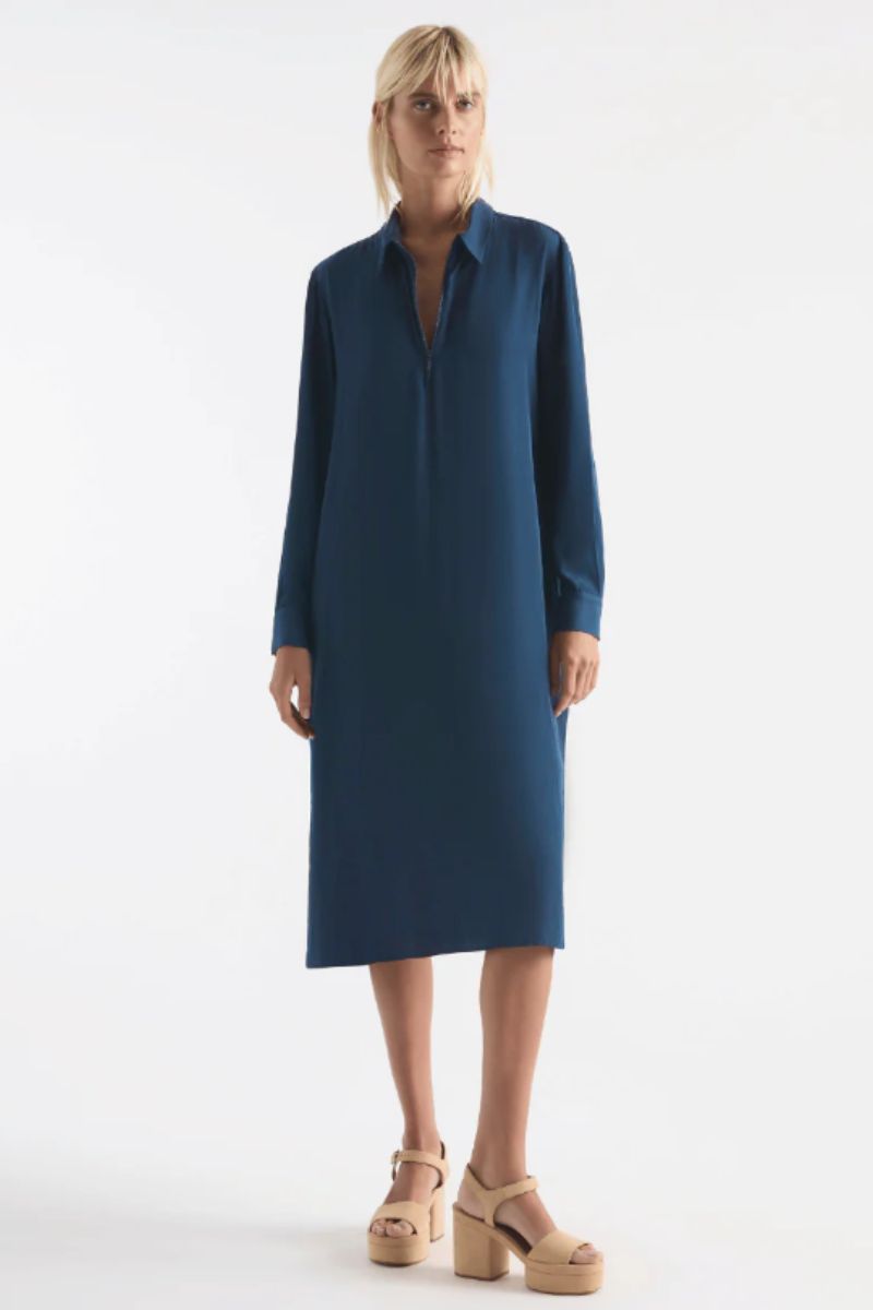 MELA PURDIE Zip Wedge Dress in Navy F67 3249 Weekends