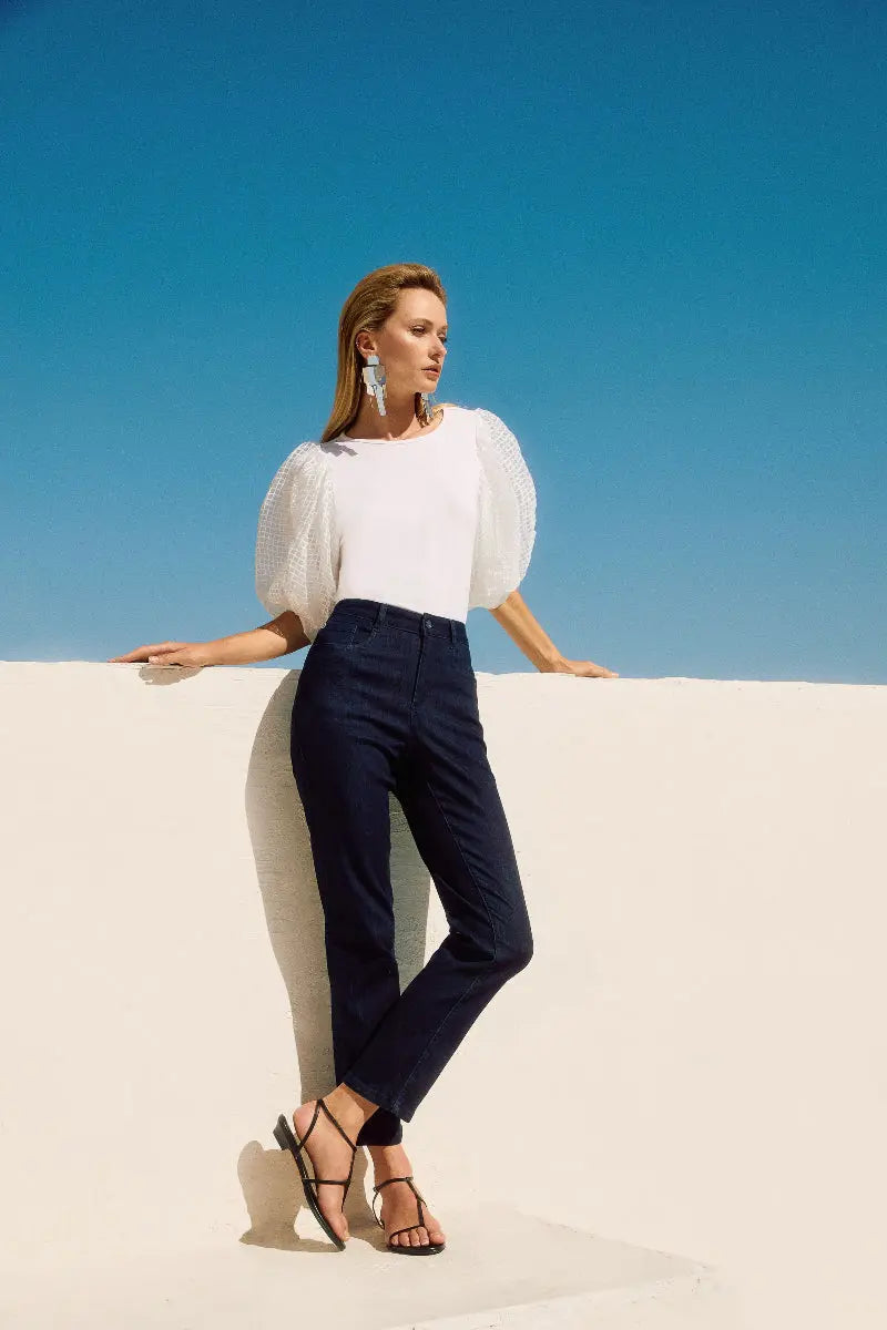 Gia Jeans The Classic Slim Fit Stretch in Featherweave by Joseph Ribkoff