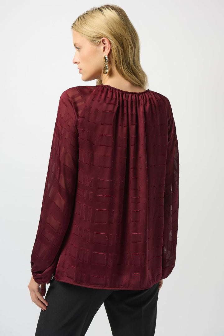 Joseph Ribkoff Satin Burnout Boxy Top 253135 in 8