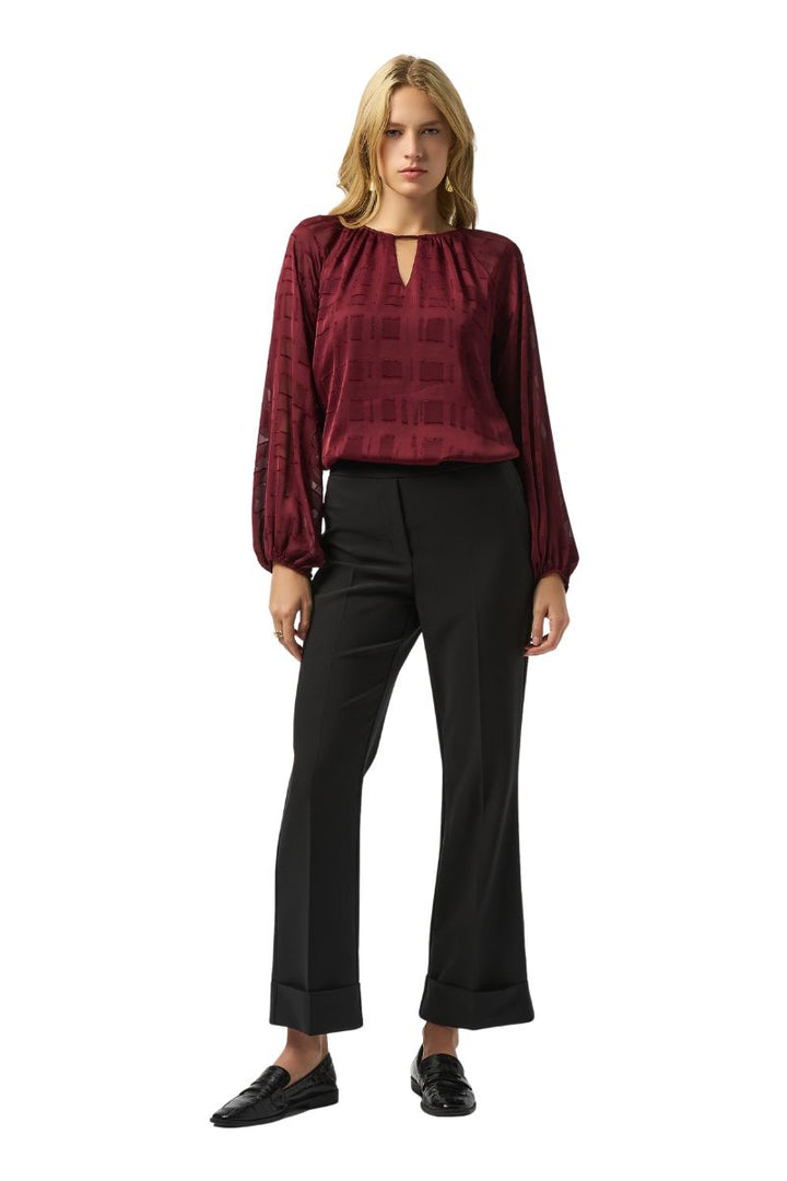 Joseph Ribkoff Satin Burnout Boxy Top 253135 in 8