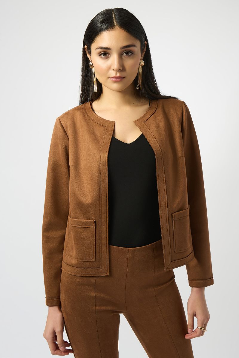 Scuba Suede Straight Jacket 253173 by Joseph Ribkoff