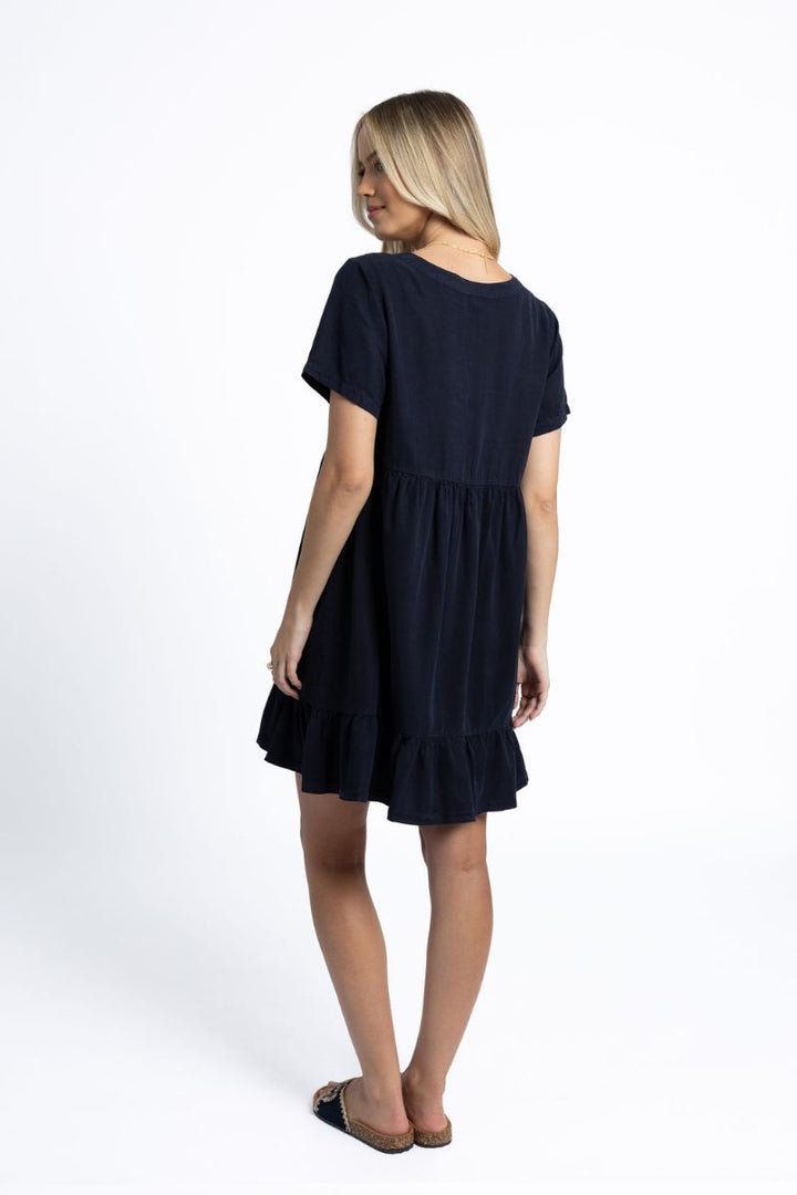Holly Dress in Navy by Humidity Lifestyle in XS / Navy