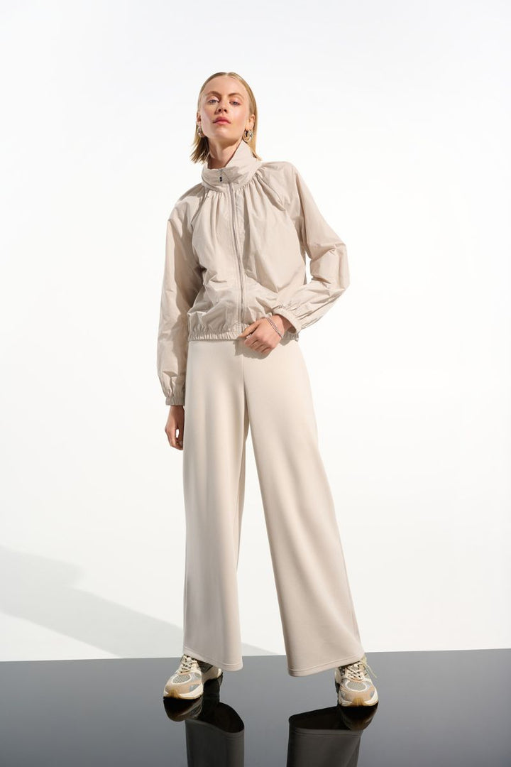 Memory Cocoon Outdoor Jacket with Funnel Collar in Moonstone by Joseph Ribkoff in S / Moonstone