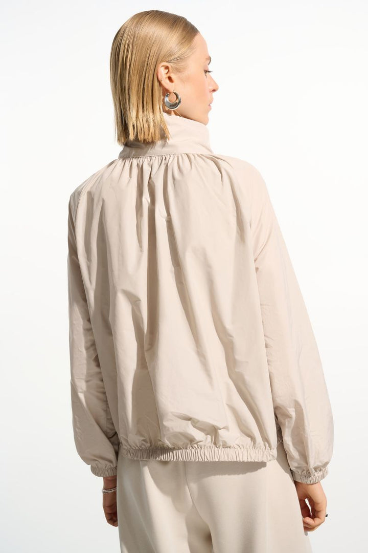 Memory Cocoon Outdoor Jacket with Funnel Collar in Moonstone by Joseph Ribkoff in S / Moonstone