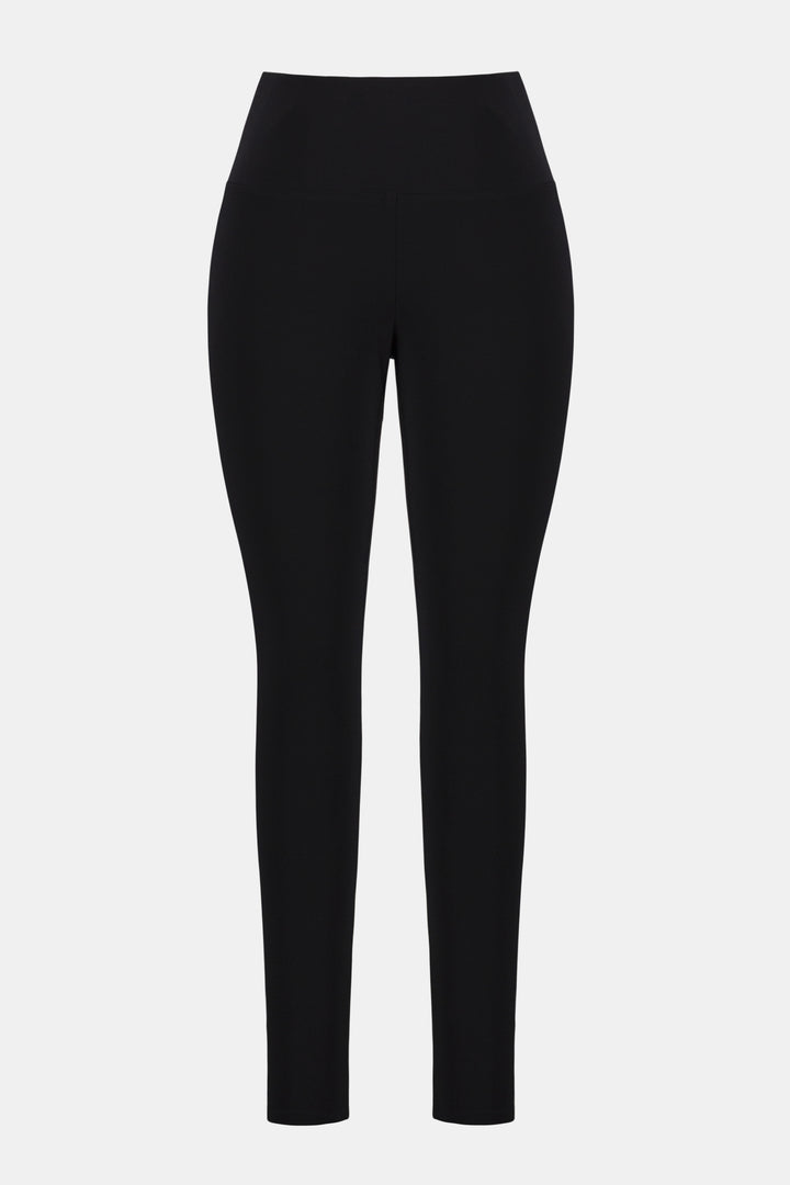 Silky Knit Pull-On Leggings with Tummy Control Waistband in Black by Joseph Ribkoff in Black / S