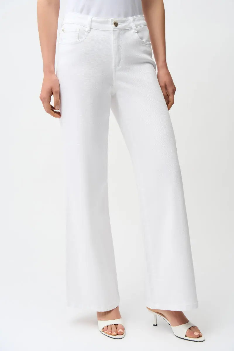 Goldie Classic Wide-Leg Stretch Jeans Featherweave Denim Jeans in 251968 by Joseph Ribkoff