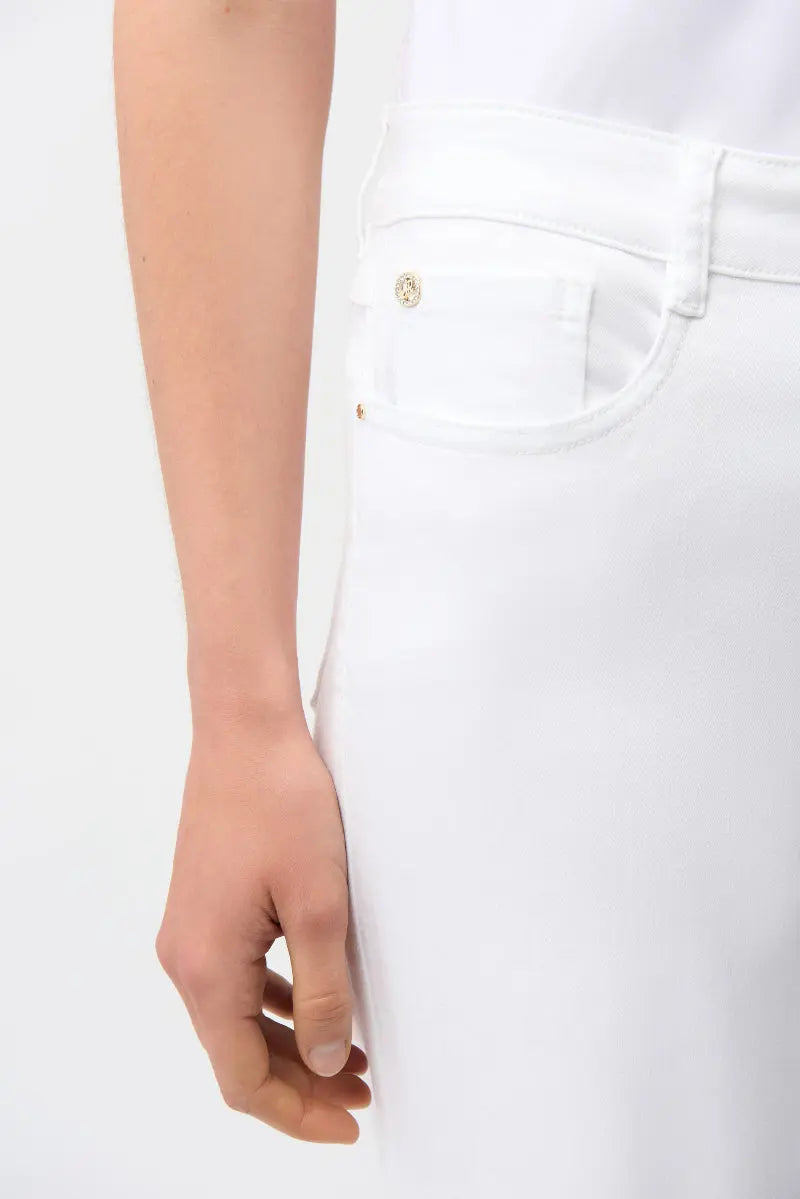 Goldie Classic Wide-Leg Stretch Jeans Featherweave Denim Jeans in 251968 by Joseph Ribkoff