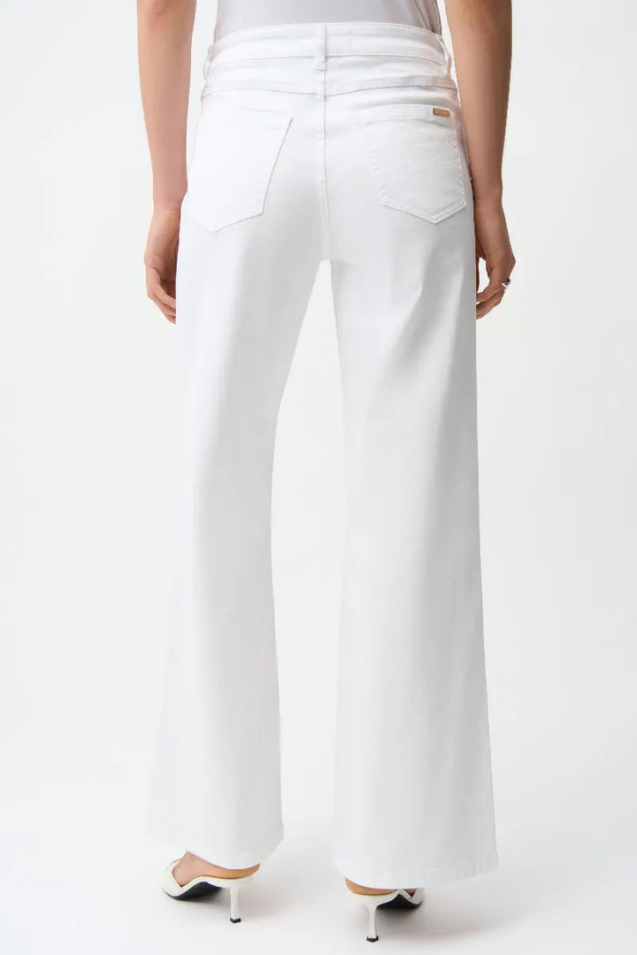 Goldie Classic Wide-Leg Stretch Jeans Featherweave Denim Jeans in 251968 by Joseph Ribkoff