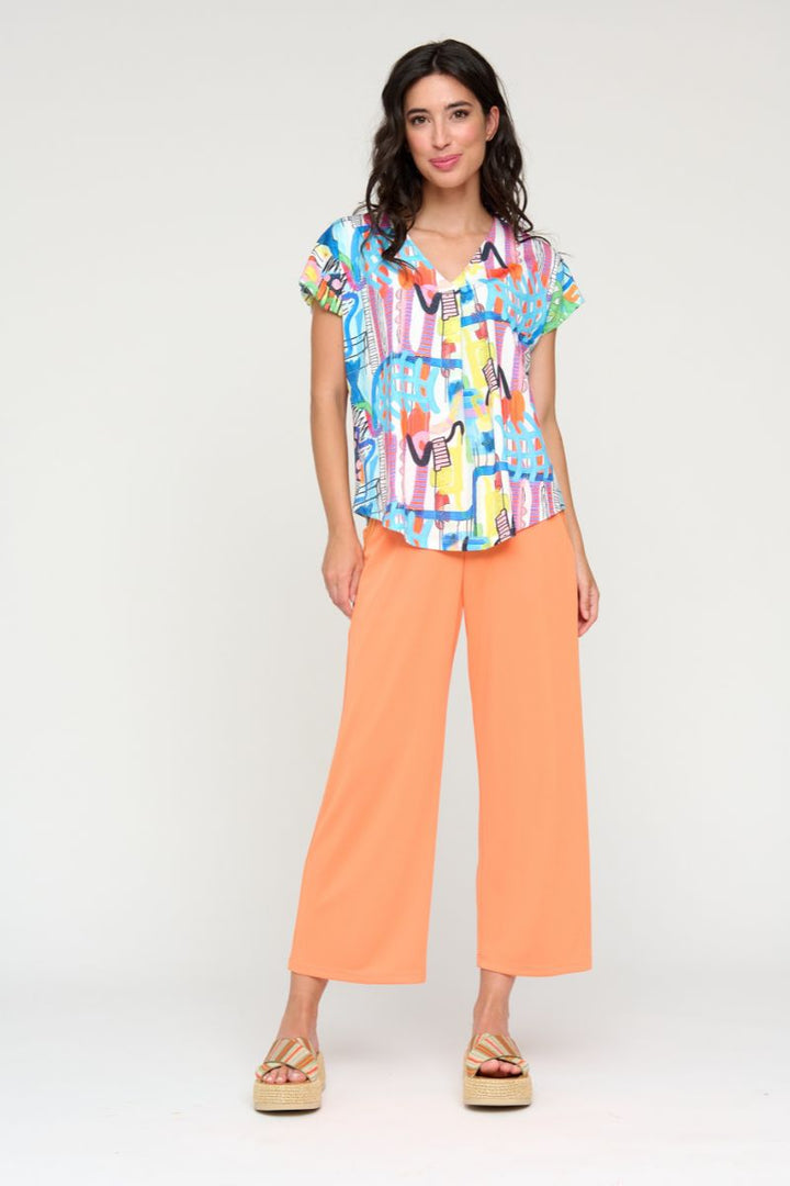 Araceli top multi colour print by Tinta